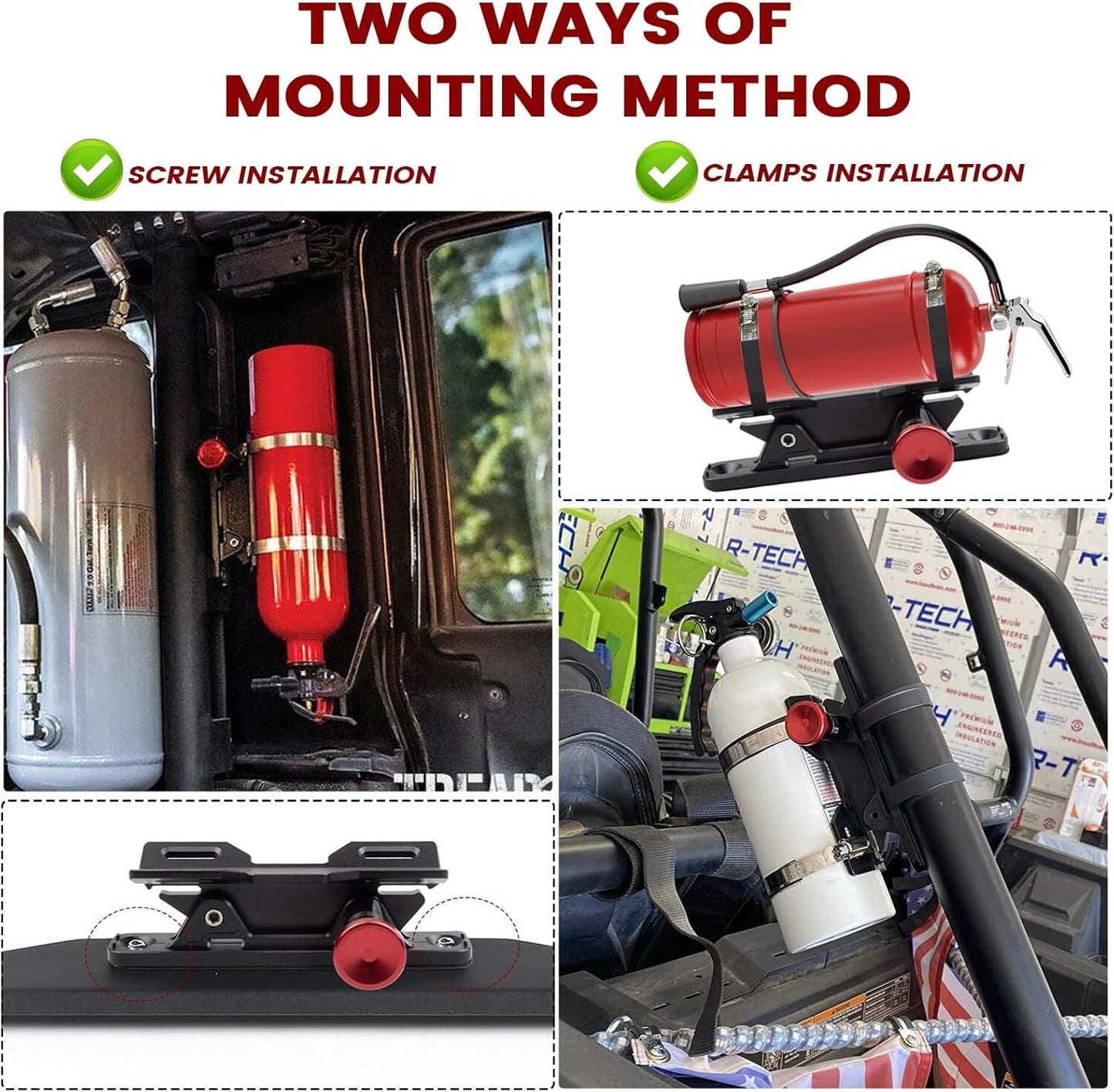 Quick Release Fire Extinguisher Holder - Car Fire Extinguisher Mount Bracket Alu
