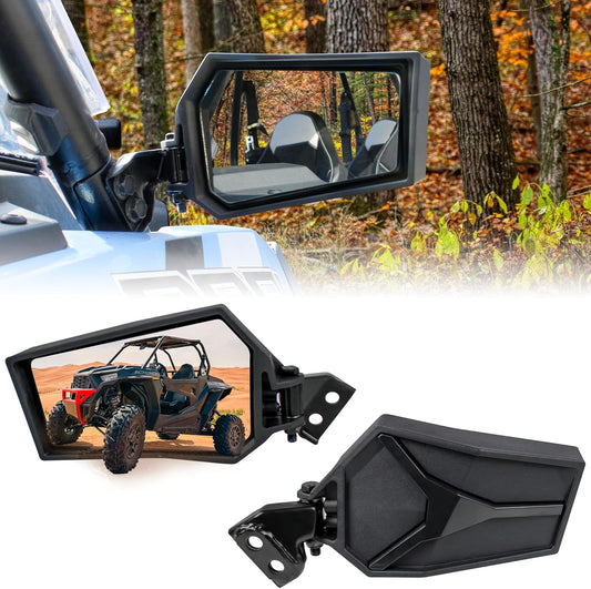 Adjustable Rearview Side Mirrors for Polaris RZR XP 1000 14-23, Folding Clear Rear View Side Mirrors for Polaris RZR XP XP4 1000 Turbo S 1000 900 2014-2023 Accessories(2Pcs, Replace #2881198)