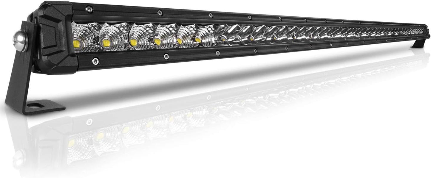 42" Ultra Bright 40000LM LED Light Bar - Single Row Flood & Spot Beam Combo for Off-Road Adventures - Perfect for Pickup, SUV, ATV, UTV, Truck Roof & Bumper