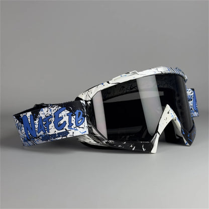 NAFEIB Off-Road Motorcycle Goggles, Skiing Windproof Goggles, Men'S and Women'S Universal Cycling Helmets, Glasses