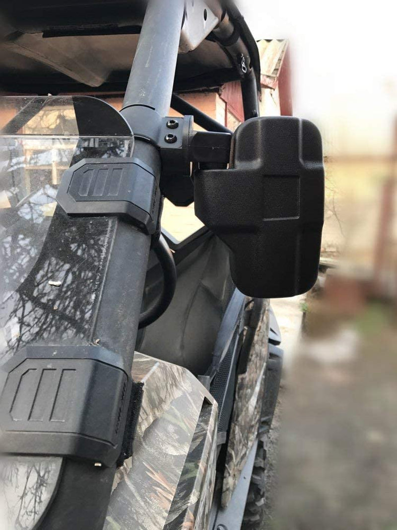 UTV Side Mirrors with 1.75" -2" Roll Bar Cage, UTV Mirrors 360 Degree Adjustable RZR Mirror Compatible with Polaris RZR Kawasaki Teryx Mule Pioneer Yamaha Rhino YXZ