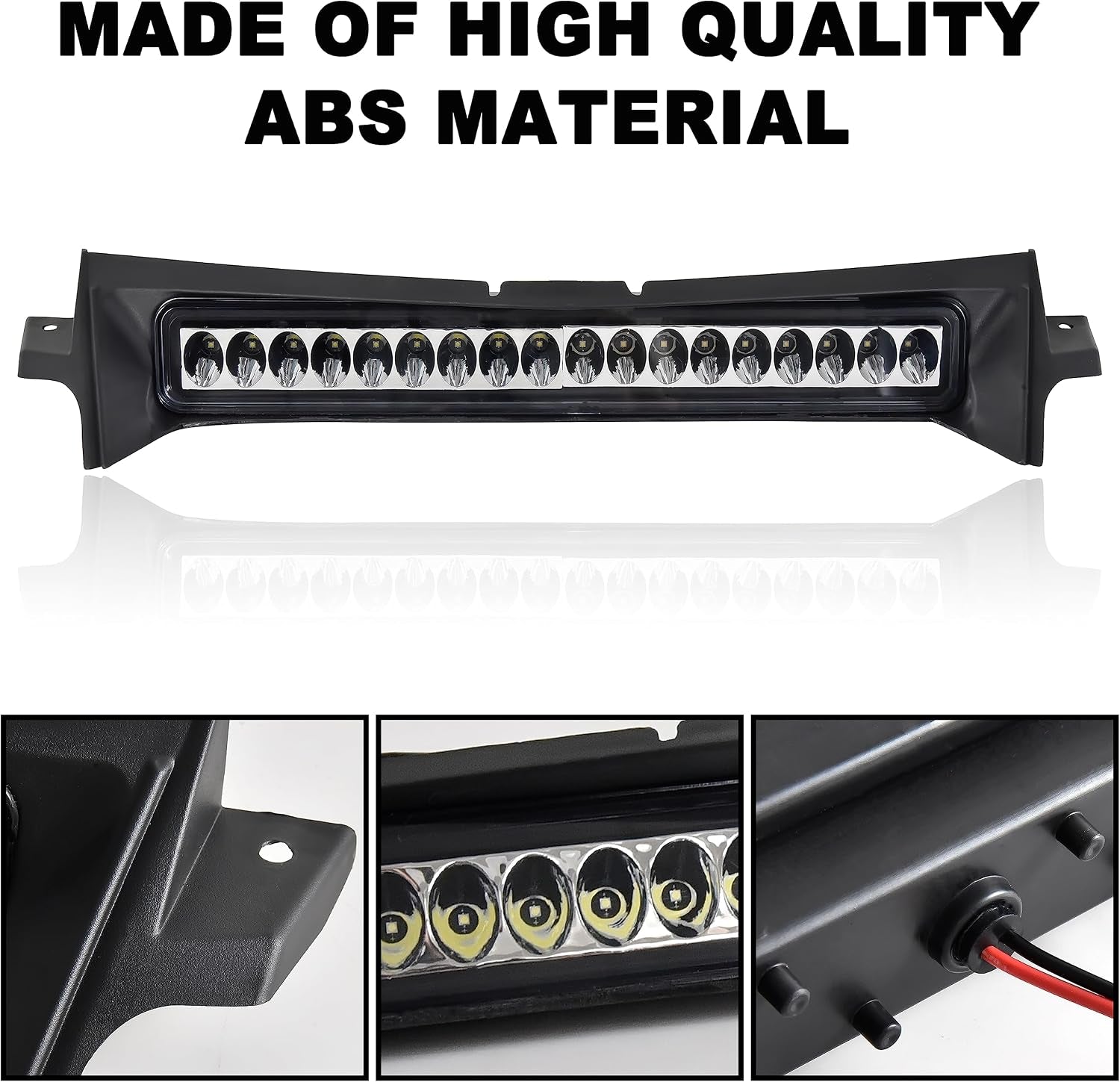 LED Hood Scoop Light for Polaris RZR XP 1000/XP Turbo/Turbo S 2019-2023, Front LED Auxiliary Light Hood Accent Lamp DRL Accessories