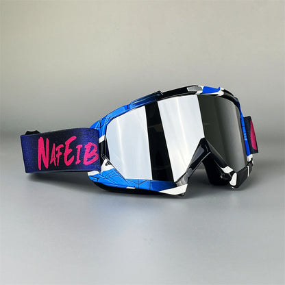 NAFEIB Off-Road Motorcycle Goggles, Skiing Windproof Goggles, Men'S and Women'S Universal Cycling Helmets, Glasses