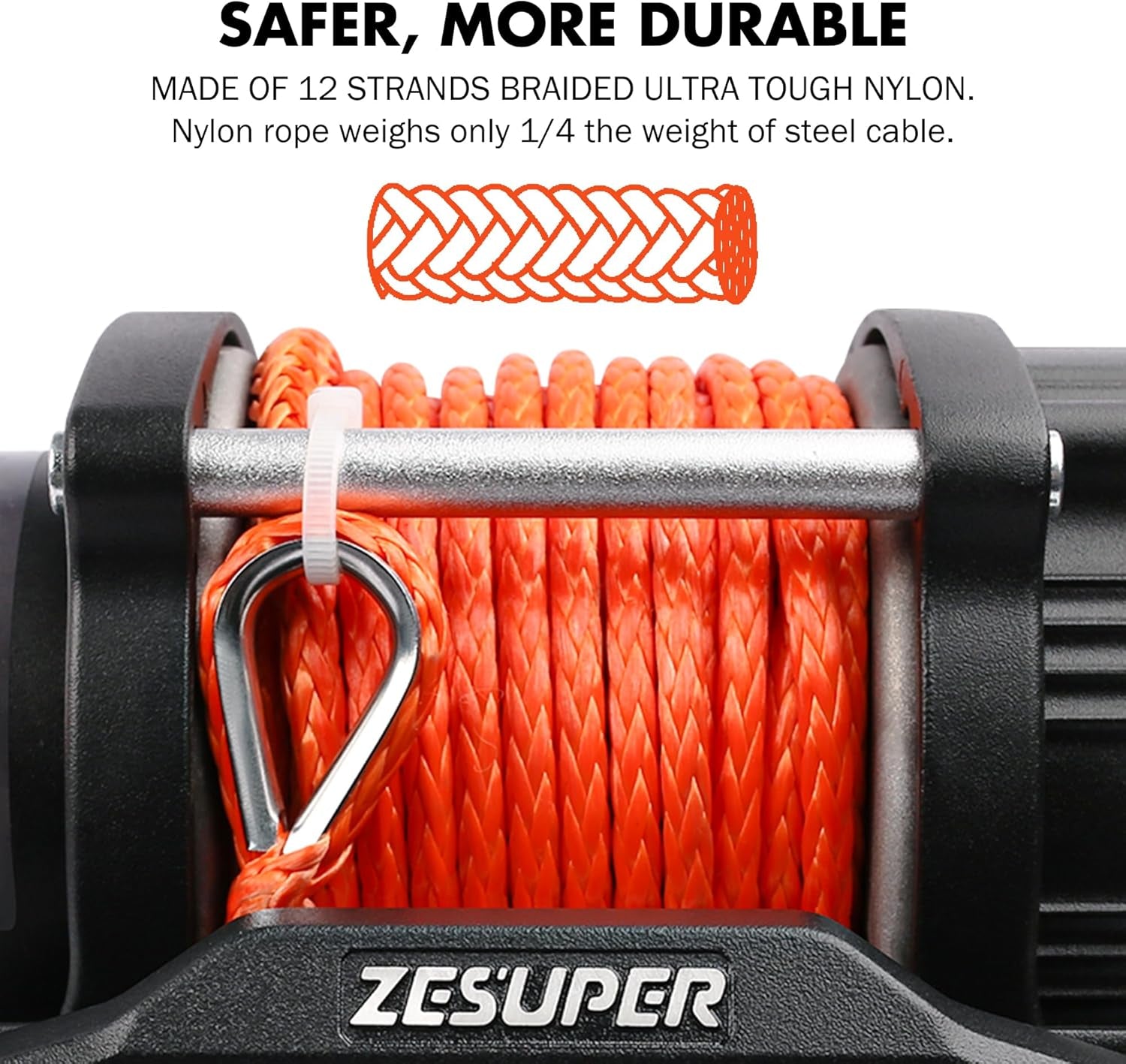 4500 Lb Winch Waterproof IP67 Electric Winch with Wireless Remote Synthetic Winch Rope Hawse Fairlead Handheld Remote ATV UTV Winches 12V Portable Power Winch