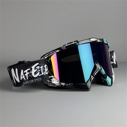 NAFEIB Off-Road Motorcycle Goggles, Skiing Windproof Goggles, Men'S and Women'S Universal Cycling Helmets, Glasses