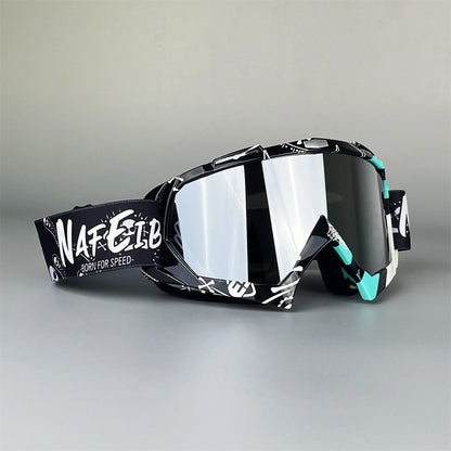 NAFEIB Off-Road Motorcycle Goggles, Skiing Windproof Goggles, Men'S and Women'S Universal Cycling Helmets, Glasses