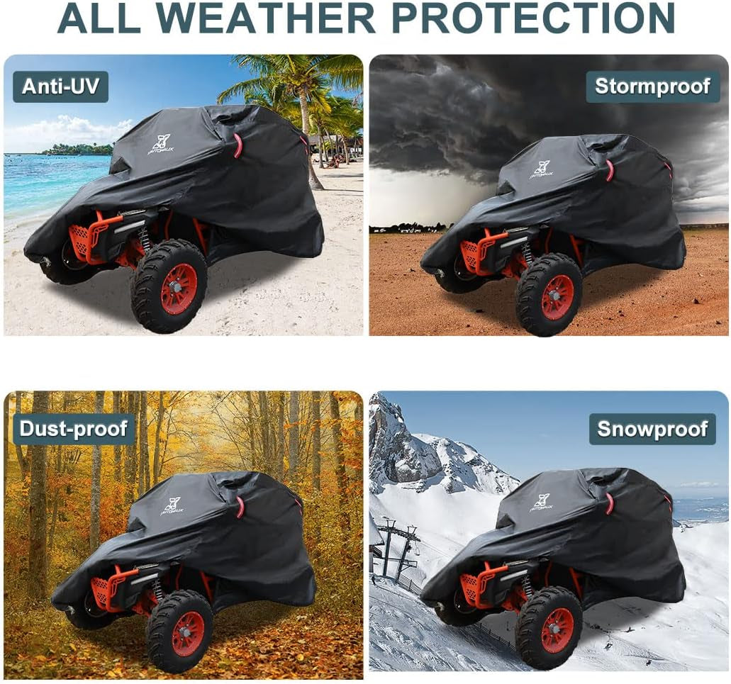 UTV Cover Waterproof Storage Cover Sun Rain Shade Protection Full Covers for Polaris RZR 570 800 900 S 1000 XP 900 XP 1000 Trail 2 Seater 4 Wheeler Black