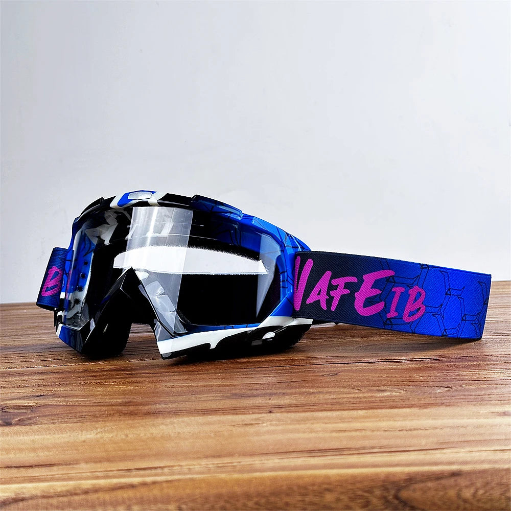NAFEIB Off-Road Motorcycle Goggles, Skiing Windproof Goggles, Men'S and Women'S Universal Cycling Helmets, Glasses
