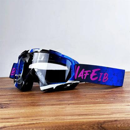 NAFEIB Off-Road Motorcycle Goggles, Skiing Windproof Goggles, Men'S and Women'S Universal Cycling Helmets, Glasses