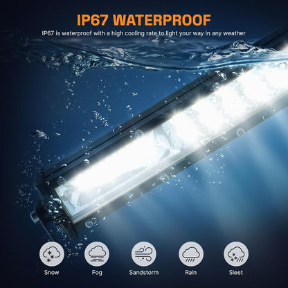 Powerful LED Light Bar Kit - 2x 12" 120W Fog Lights & 4x 4" 60W Driving Lights with Wiring Harness - Ultimate Off-Road Accessories for Trucks, ATVs, SUVs, UTVs & Boats