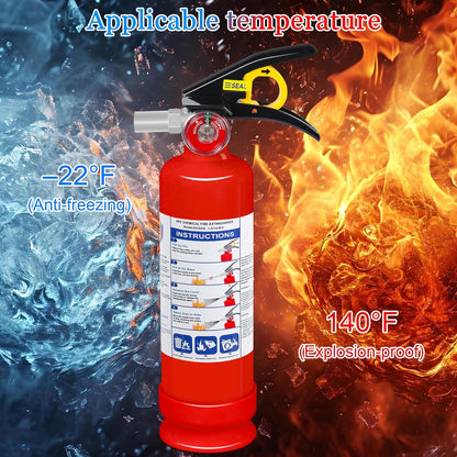 2-Pack ABC Dry Chemical Fire Extinguisher, 2.5 Lb 1A:10B:C Fire Extinguisher for Home, Business, Boat, Truck, Quick Release Handle, Ideal for Electrical & Grease Fire Extinguisher