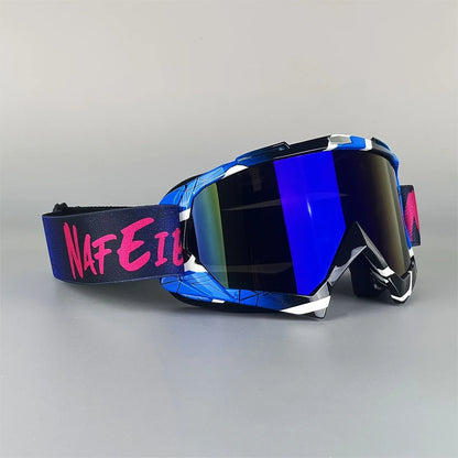 NAFEIB Off-Road Motorcycle Goggles, Skiing Windproof Goggles, Men'S and Women'S Universal Cycling Helmets, Glasses