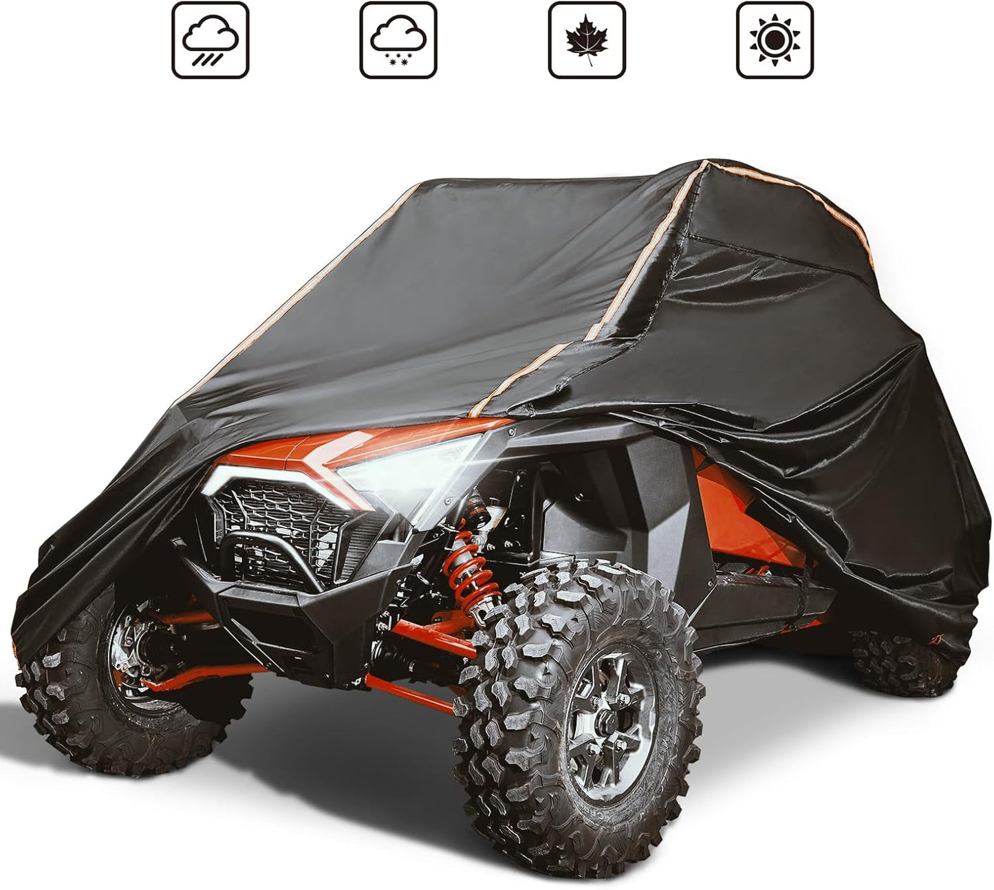 420D UTV Cover 2 Seater Heavy Duty Compatible with Polaris RZR General, Can Am Maverick, Talon, Teryx4, CFMOTO Zforce 800 950, Viking YXZ1000R, 2-3 Seater All Weather Protection Sxs Cover