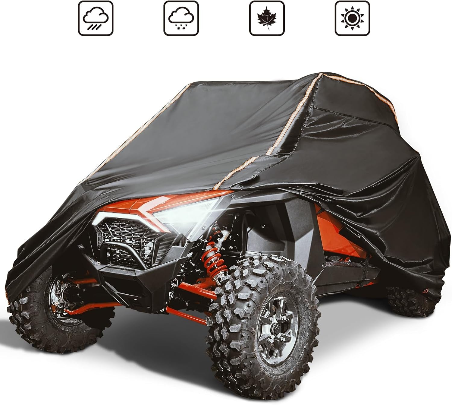 420D UTV Cover 2 Seater Heavy Duty Compatible with Polaris RZR General, Can Am Maverick, Talon, Teryx4, CFMOTO Zforce 800 950, Viking YXZ1000R, 2-3 Seater All Weather Protection Sxs Cover