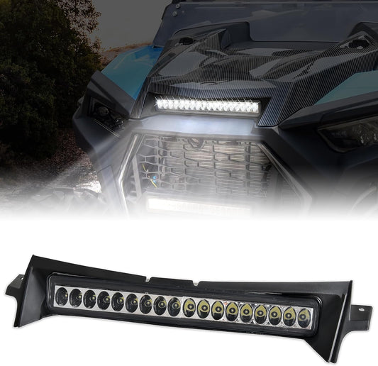 LED Hood Scoop Light for Polaris RZR XP 1000/XP Turbo/Turbo S 2019-2023, Front LED Auxiliary Light Hood Accent Lamp DRL Accessories