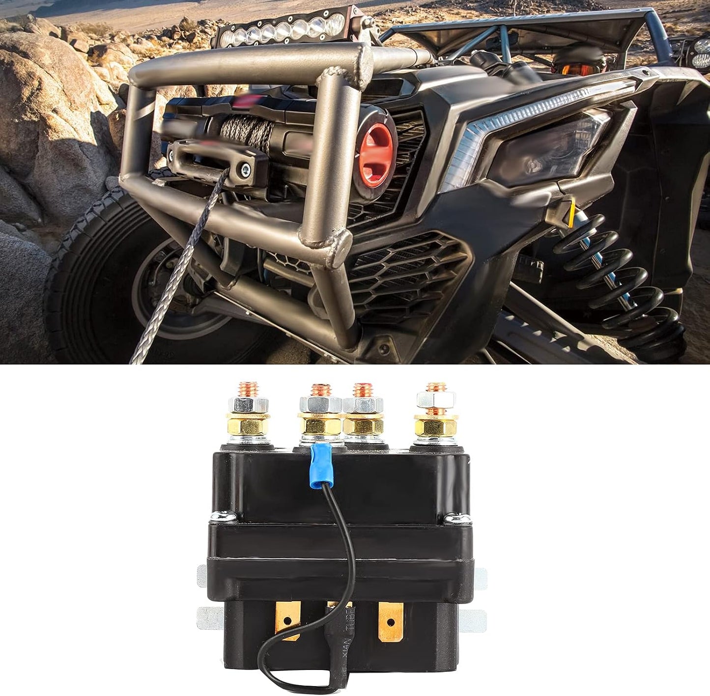 Warn Vxr 25 Winch Solenoid,Selenoid for Winch,Warn Winch Solenoid Warn Winch Solenoids Winch Accessories Winch Solenoid Relay Contactor 12V 250A for Aut Utv Suv with 30005000Lbs Winches