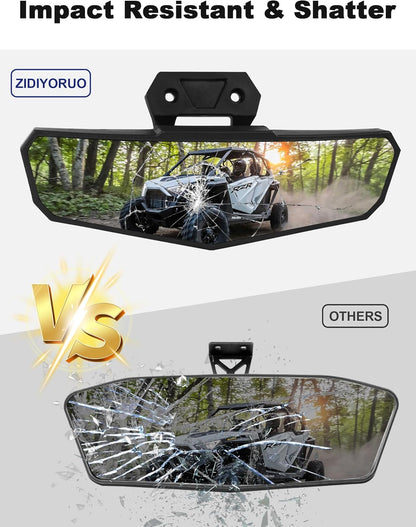 UTV Rear View Mirror Compatible with Polaris RZR PRO XP /4, Turbo R /4 2026 2025 2024 2023 2022 2021 2020, RZR XP 1000 2026 2025 2024 Accessories, Adjustable Convex RZR Rearview Mirror