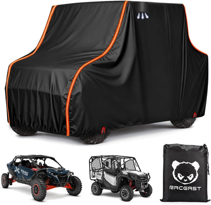 UTV Cover 4 Seater 420D Four Wheeler Side by Side 4-6 Covers M 157"*65"*77" | for Polaris Ranger 1000 XP 900 800 570 RZR General Talon Can Am Maverick X3 Teryx Uforce Off-Road Cover Waterproof Heavy Duty
