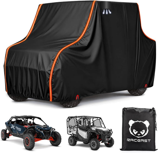 UTV Cover 4 Seater 420D Four Wheeler Side by Side 4-6 Covers M 157"*65"*77" | for Polaris Ranger 1000 XP 900 800 570 RZR General Talon Can Am Maverick X3 Teryx Uforce Off-Road Cover Waterproof Heavy Duty
