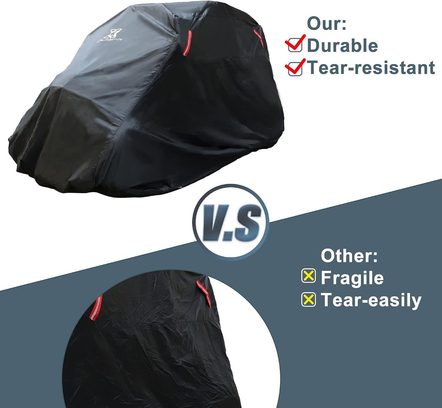 UTV Cover Waterproof Storage Cover Sun Rain Shade Protection Full Covers for Polaris RZR 570 800 900 S 1000 XP 900 XP 1000 Trail 2 Seater 4 Wheeler Black