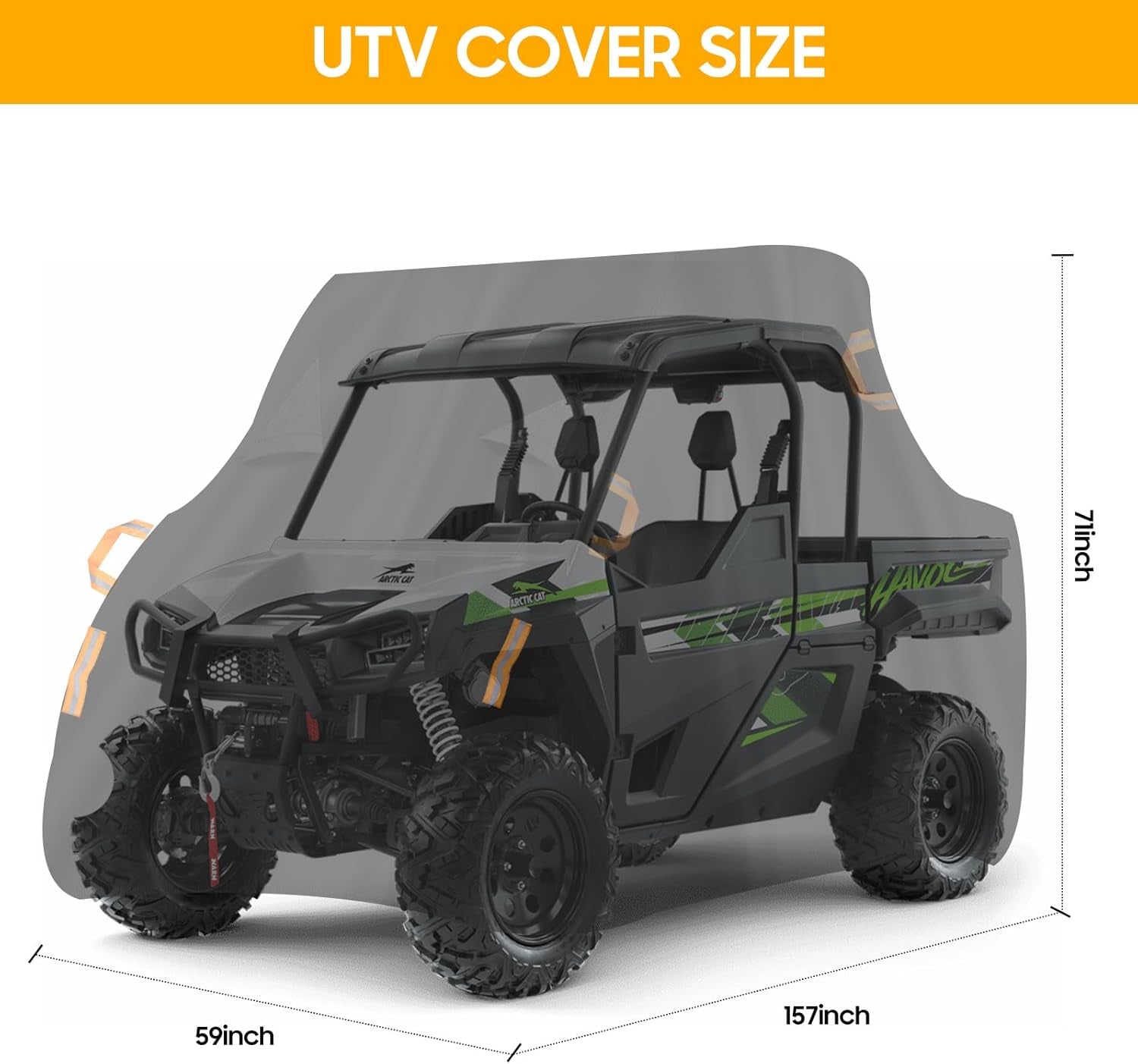 4-6 Seaters UTV Covers Waterproof Outdoor,Heavy Duty Fadeless Oxford Cloth,Windproof All Weather Side by Side Covers Accessories for Polaris RZR Can-Am Yamaha Honda,157Lx59Wx71H Inches