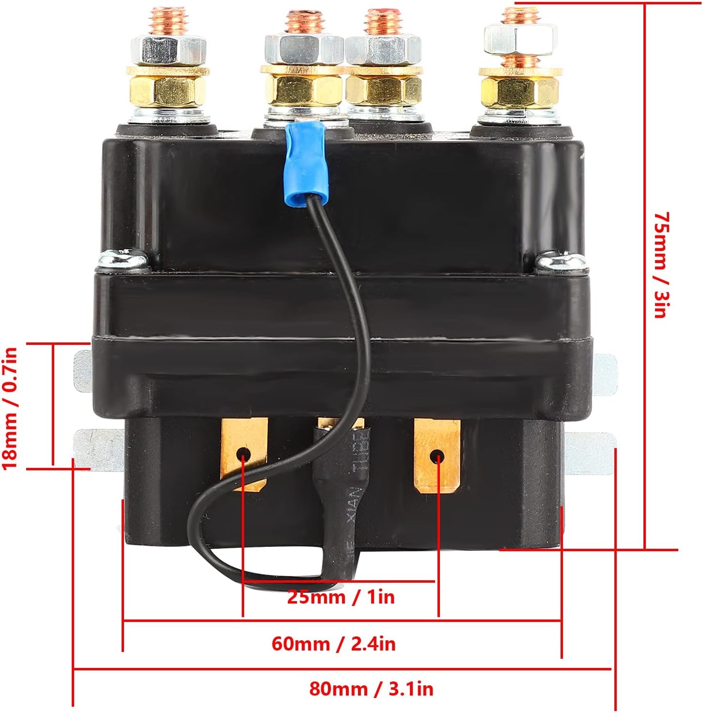 Warn Vxr 25 Winch Solenoid,Selenoid for Winch,Warn Winch Solenoid Warn Winch Solenoids Winch Accessories Winch Solenoid Relay Contactor 12V 250A for Aut Utv Suv with 30005000Lbs Winches