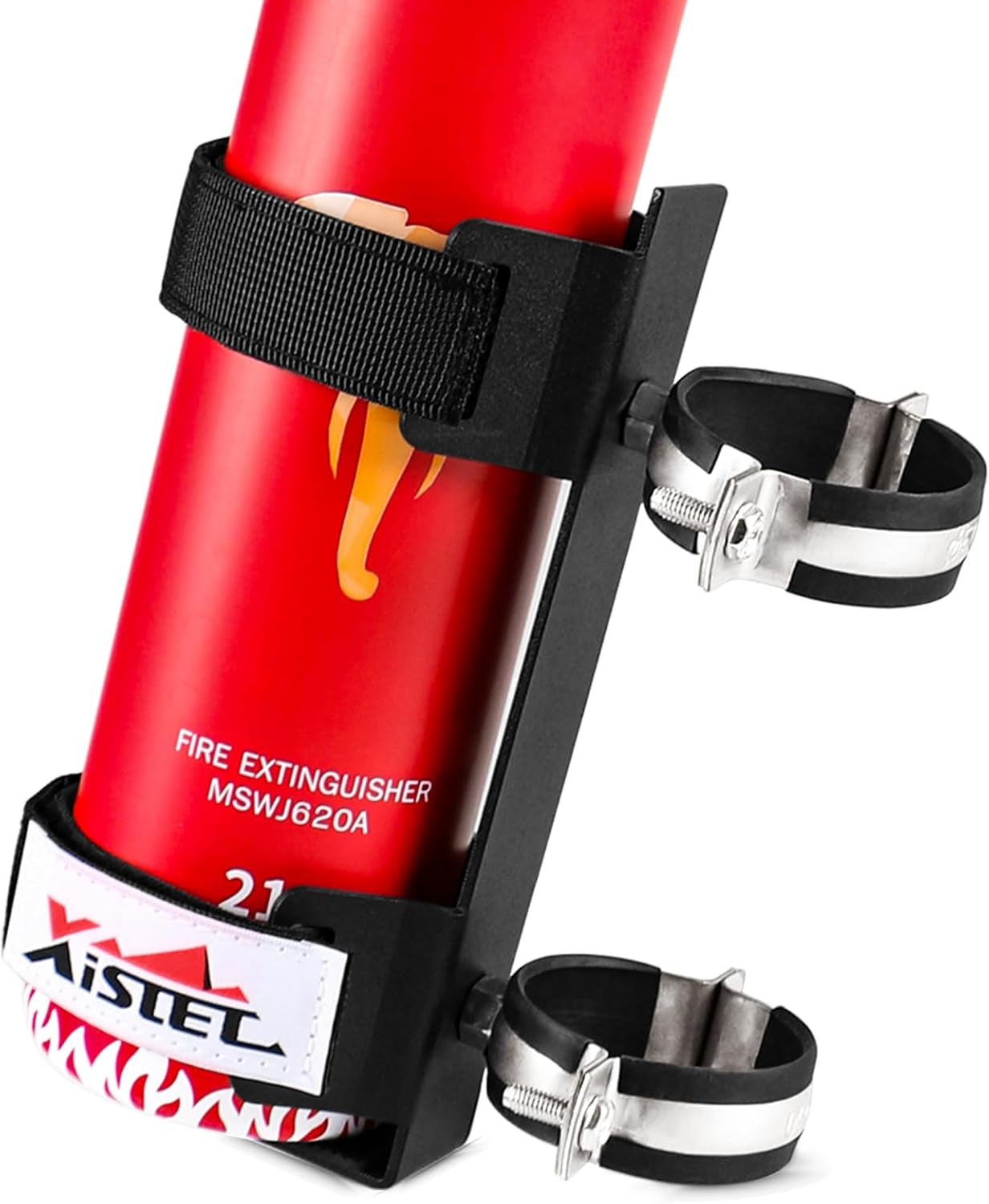 Quick Release UTV Fire Extinguisher Mount Kit Fire Extinguisher Holder Adjustable Roll Bar Fire Extinguishers Mount Bracket for Vehicle Easy Install on 1.75"-2" Roll Cage SXS Polaris RZR Can Am X3