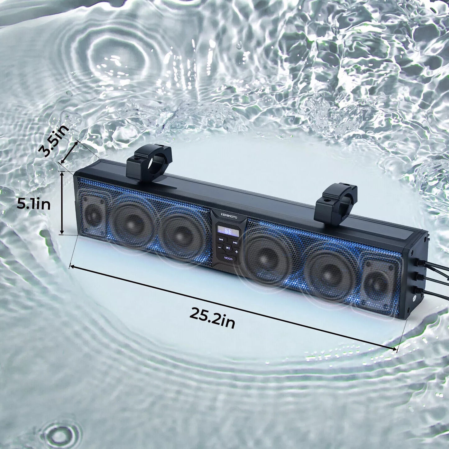 26'' RGB Bluetooth Sound Bar for ATV/UTV - Premium Vehicle Speakers