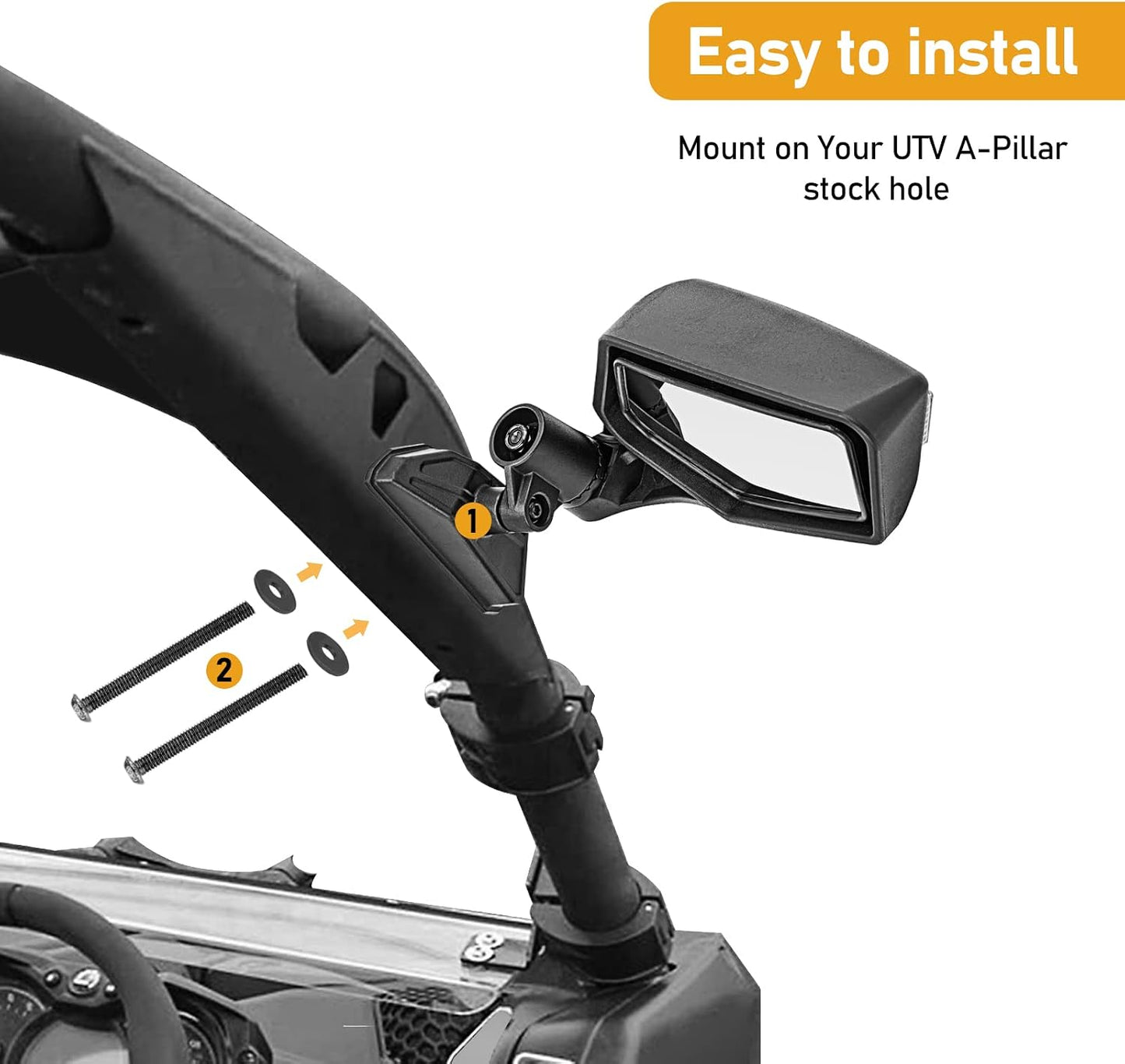 Side Rear View Mirrors with LED Turn Signal Lights Compatible with Can Am Maverick X3 XDS XRS Max R Turbo 2017-2026