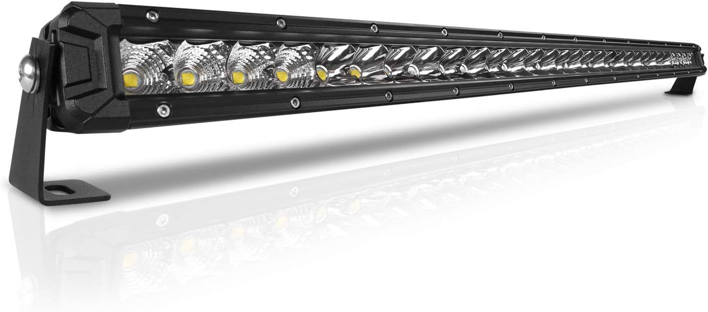 32" Ultra Bright 30000LM LED Light Bar - Single Row Flood & Spot Beam Combo for Off-Road Adventures - Perfect for Pickup, SUV, ATV, UTV, Truck Roof & Bumper