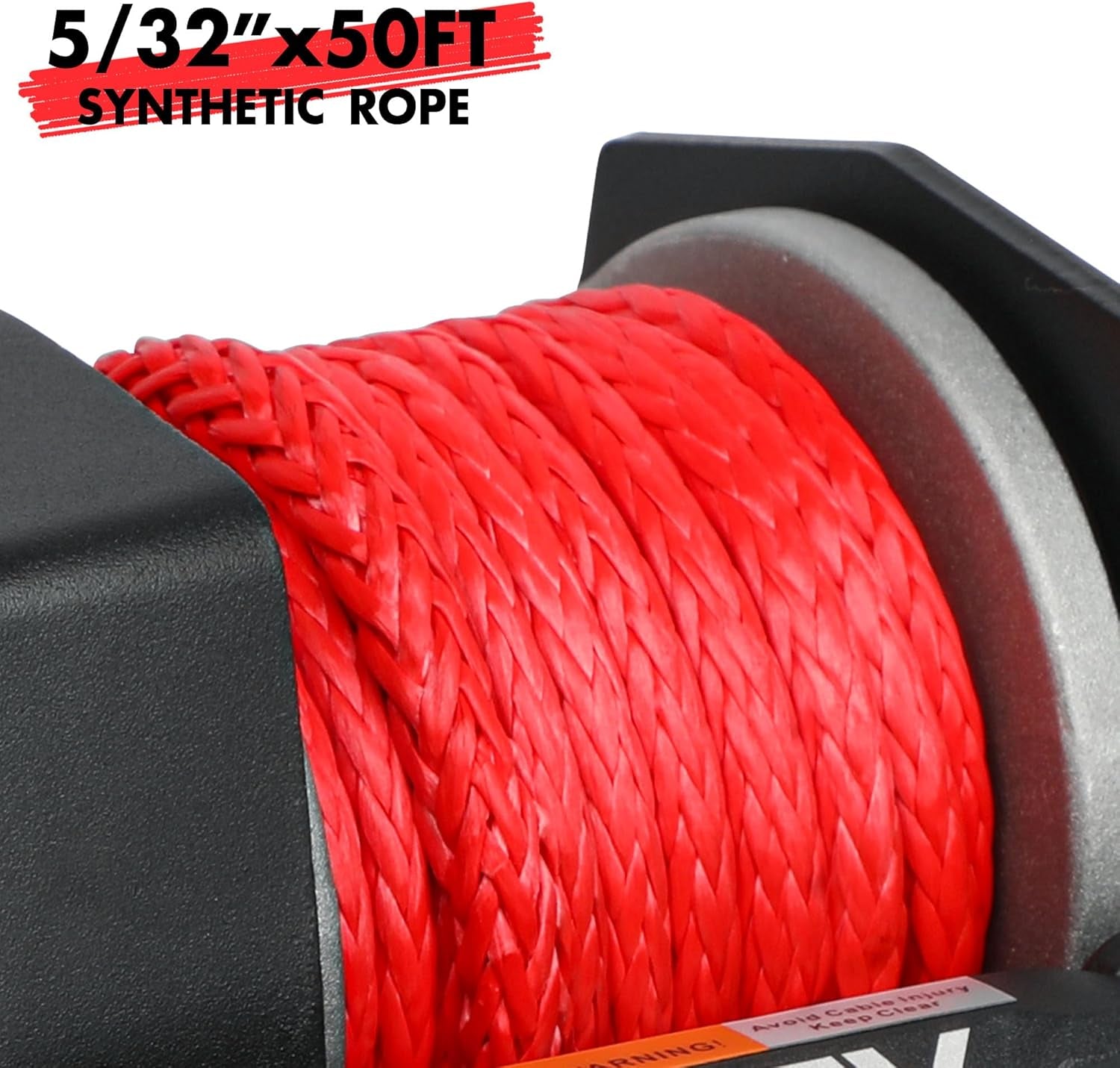 Powerful 2500Lbs 12V Electric Winch with Durable Synthetic Rope - Perfect for ATV, UTV, Boat, and Trailer Towing!