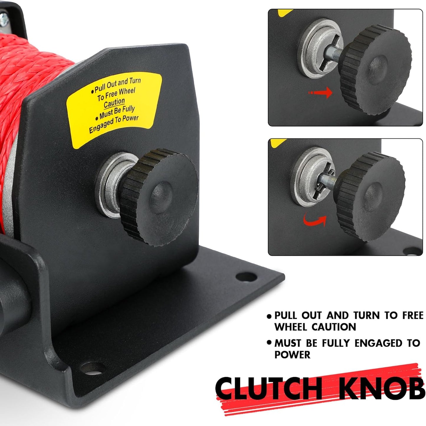Powerful 2500Lbs 12V Electric Winch with Durable Synthetic Rope - Perfect for ATV, UTV, Boat, and Trailer Towing!