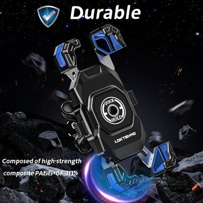 Anti-Theft UTV Phone Mount with Vibration Dampener, Adjustable UTV Cellphone Holder Fit on 1.5''/1.65''/1.75''/1.85'' Roll Cage Bar, for 5.4''-7'' Smartphone